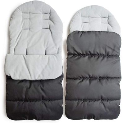 MHOYI Winter Fußsack Kinderwagen Buggy Babyschale Dunkelgrau
