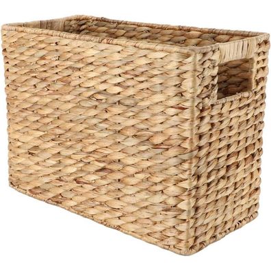 YAHUAN Wasserhyazinthe Aufbewahrungskorb mit Griffen 40x17.5x27.5cm
