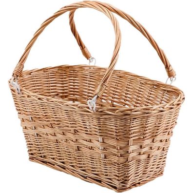 Weidenkorb Aufbewahrungskörbe mit klappbaren Griffen Einkaufen Picknick Garten