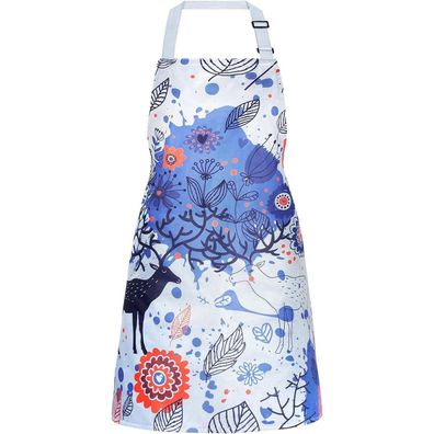 Wasserdichte Kochschürze mit Taschen und verstellbarem Gurt, 67 * 75CM