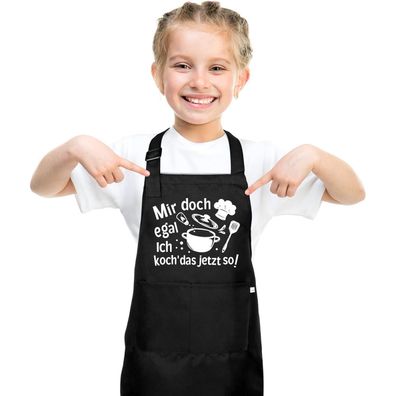 Lustige Kinderschürze mit Taschen für Mädchen und Jungen, Geschenk zum Kochen