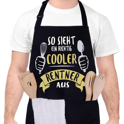 Lustige Grillschürze Rentner Vatertag Geschenk Küche Kochschürze