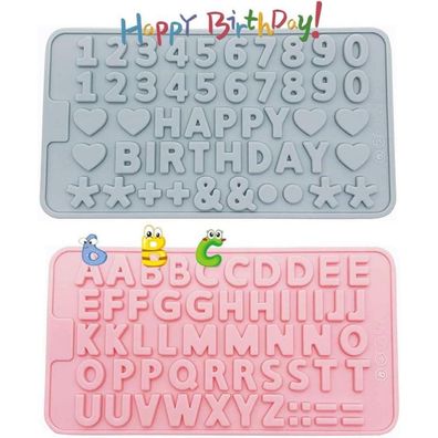 Silikonform Buchstaben Set Alles Gute Geburtstag Backform Zahlen Kuchen Fondant