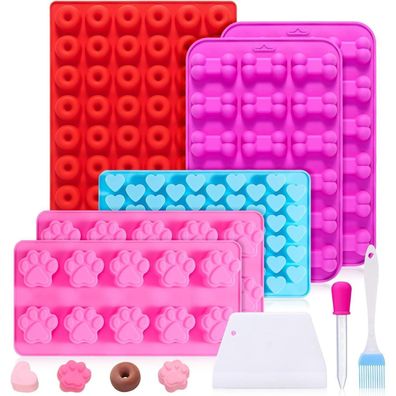Livdouyu Backmatte Hundeleckerlies 9er Set Silikon Backform Backmatte für