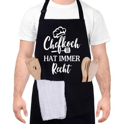 Kochschürze Männer Chefkoch Recht Grillschürze Doppeltasche verstellbar