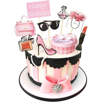 Geburtstag Mädchen Deko Kuchendeko Cupcake Toppers Regenbogen Happy Birthday