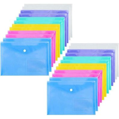 24 A5 Dokumentenmappen Sichttaschen PP Kunststoff Office Schule Organisation