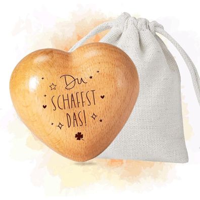 Handschmeichler Holz Herz Gravur Mutmacher Geschenk Familie Freunde Kinder