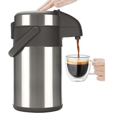 Olerd 3,0 Liter Pump Thermoskanne Edelstahl Kaffeespender Vacuum Isolierkanne