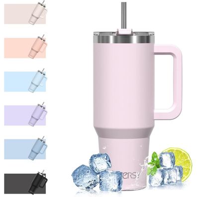 Watersy 40oz Thermobecher Edelstahl Vakuum Auslaufsicher Trinkbecher mit Griff