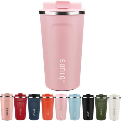 Rosa Edelstahl Kaffeebecher to go Thermobecher Doppelwand Isoliert 510ml