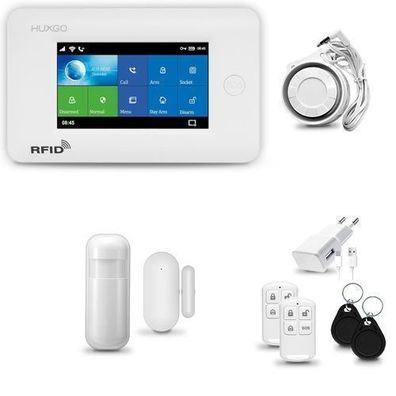 HXA006 Funk Alarmanlage Set WiFi + GSM 4G LTE mit sirene, fürs Haus