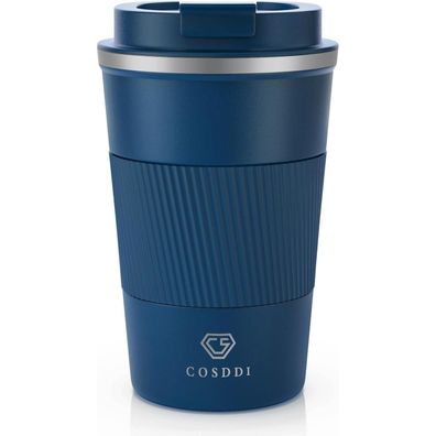 CS COSDDI Isolierbecher Edelstahl Travel Mug 380ml Navyblue