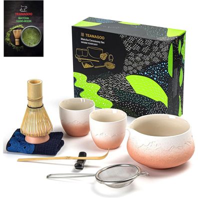 Matcha Set Bambus Schneebesen Schale Teezubereitungsset
