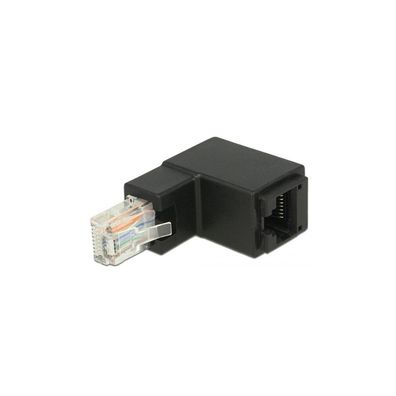 DELOCK Adapter RJ45 St gewinkelt -> RJ45 Bu Cat.6 UTP