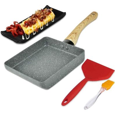 Artcome Japanese Omelette Pan Gray Nonstick Coating Set