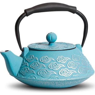 Teekanne Gusseisen japanisch Teesieb lose Blätter 800 ml Himmelblau
