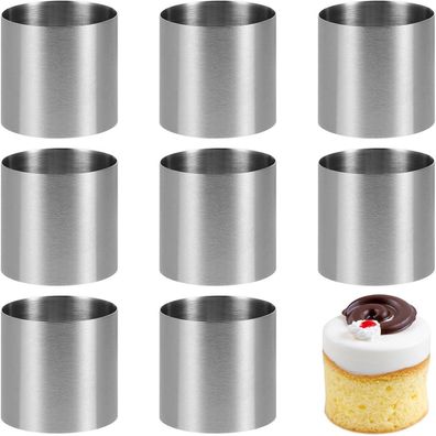 Tortenring Set Hoch Dessertringe 5cm Edelstahl Kuchenform 8Stück