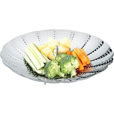 Edelstahl Dampfgarer Einstellbar Dünsteinsatz für Kochtöpfe 15.5-27cm