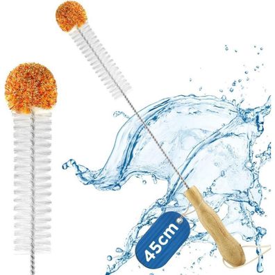 ecooe Flaschenbürste 45cm Kratzfreier Glasreiniger mit weichem Plüschbommel