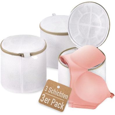 ecooe BH Wäschesack Set für Waschmaschine, Wäschnetz BHS mit Reißverschluss (3er