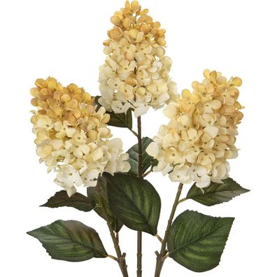 3er Set Künstliche Hortensien Kunstblumen 73CM Weiße Rispenhortensie