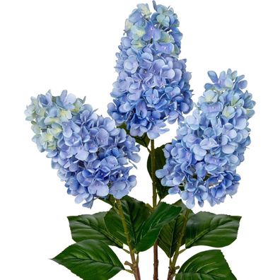 Künstliche Hortensien Kunstblumen Set 3er 73CM Hellblau Deko Blumengesteck