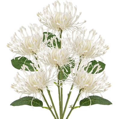 6er Pack Echte Künstliche Chrysantheme mit biegsamem Stiel 30cm
