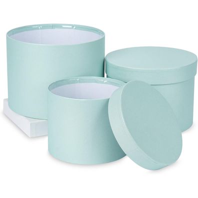 Set Runde Geschenkbox Blumenbox Aufbewahrungsbox Deckel Pappschachteln Karton