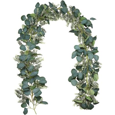 Künstliche Eukalyptus Pflanze Girlande Hängend 182CM Gemischtes Grün