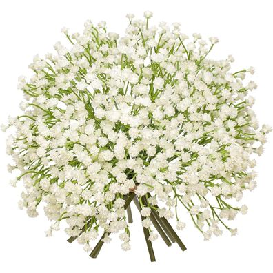 10 Stück Schleierkraut Gypsophila Kunstblumen Hochzeit Deko Beige