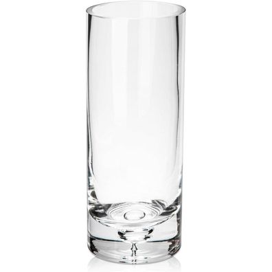 25CM Dekovase Glasvase Kristallklare Zylindrische Blumenvase 10CM