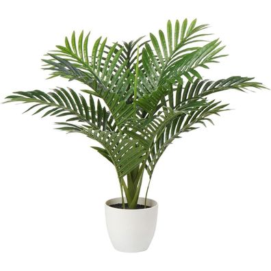 Kunstpflanze Palme Groß 60cm Kunstpflanze Real-Touch Deko Wohnzimmer Büro Balkon