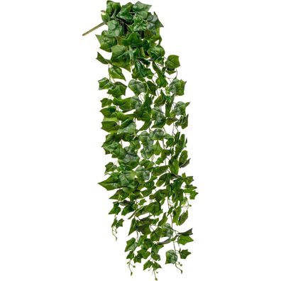 Kunstpflanze Efeu 130CM Hängende Dekopflanze Grün Blätter Girlande Vierwand