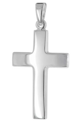 trendor Schmuck Kreuz-Anhänger für Herren Silber 925 rhodiniert 27 mm 21641