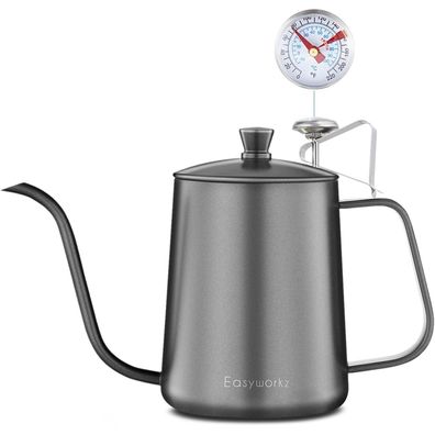 Easyworkz Gage Gooseneck Pour Over Kaffeekessel 600ml Edelstahl 304 Thermometer