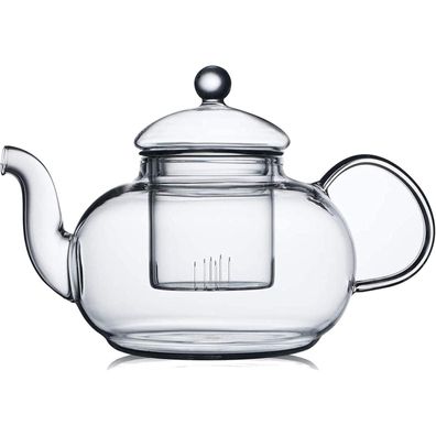 Teekanne Glas mit Siebeinsatz Herdplattensicher 1000ml Lose Blatt 33.8 oz