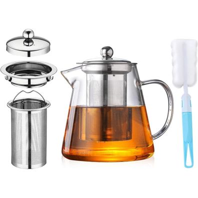 Yispirin Glas Teekanne mit Siebeinsatz Borosilikatglas Teeservice 750ML
