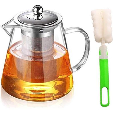 Teekanne Glas Borosilikatglas Siebeinsatz Tee Service 950ML