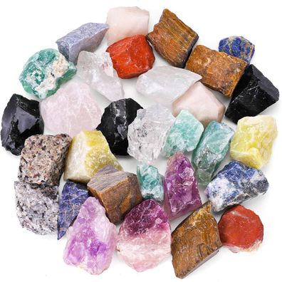 HAKACC 1300g Kristalle Schmucksteine 30-35 Stück Madagaskar Stein Mix Edelsteine