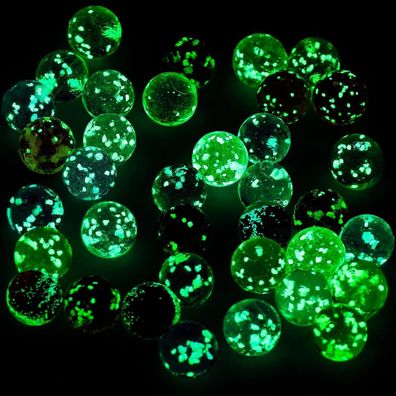 40 Stück 1,4 cm Bunte Glasmurmeln Glow-in-The-Dark Marmor Spielzeug