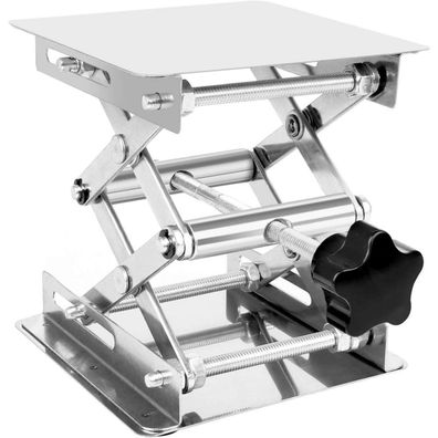 Labor Hebebühne Edelstahl 100x100mm Wissenschaft Scientific Lab Jack 10kg