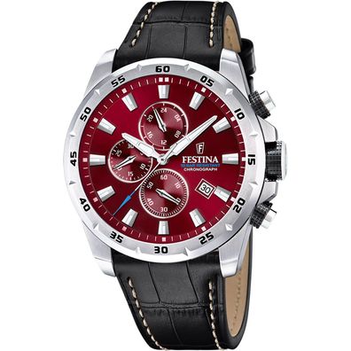 Festina Herrenuhr Chronograph Schwarz/Rot F20692/5