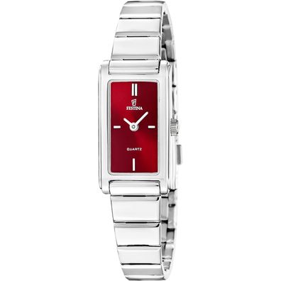 Festina Damenarmbanduhr Quarz Rechteckig Rot F20767/4