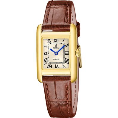 Festina Armbanduhr für Damen Rechteckig mit Lederband F20774/2