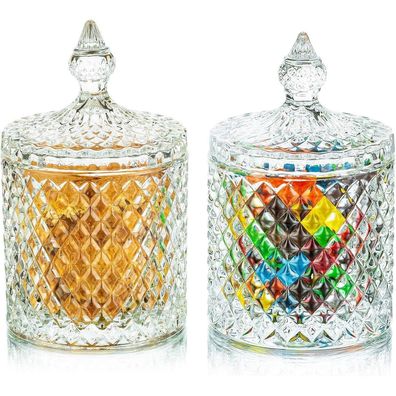 Bonbongeschirr mit Deckel Transparentglas für Bonbonbuffet & Partyhochzeit