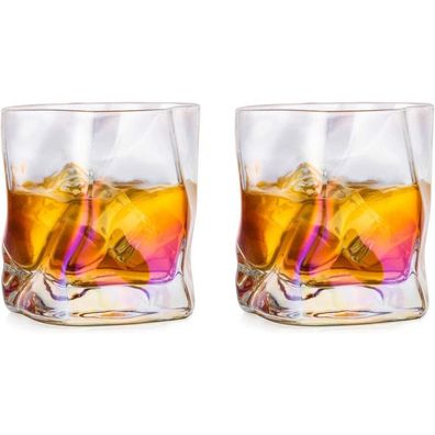 Whiskey Gläser Set 2 Stück Edel Rum Tumbler Weingläser ohne Stiel Männer Papa
