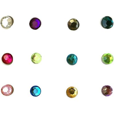 12er Set Magnetische Weinglas Marker Kristalldesign Acryl Magnetisch