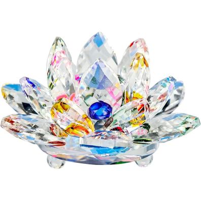Kristall Lotus Blume Lotusblüte Kristallglas Dekoration Wohnaccessoires