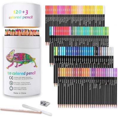 Kalour Pro 120 Buntstifte Set Künstler weicher Kern lebendige Farben